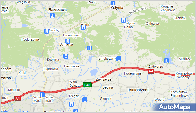 mapa Smolarzyny, Smolarzyny na mapie Targeo