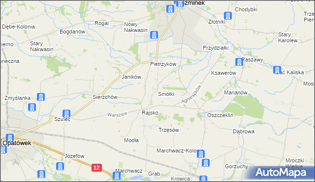 mapa Smółki, Smółki na mapie Targeo