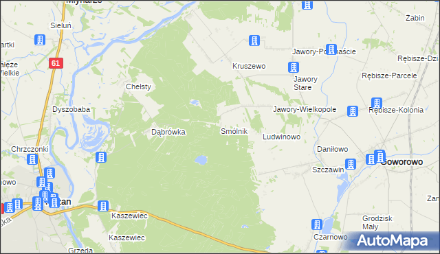 mapa Smólnik gmina Goworowo, Smólnik gmina Goworowo na mapie Targeo