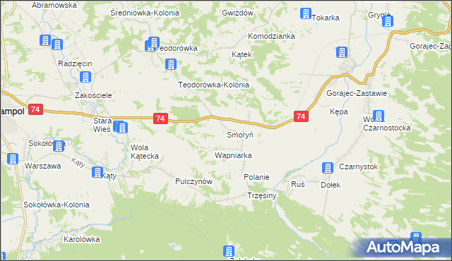 mapa Smoryń, Smoryń na mapie Targeo