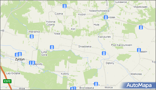 mapa Śniadówka, Śniadówka na mapie Targeo