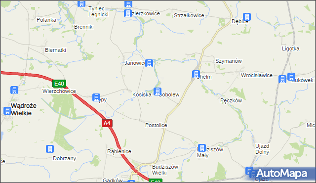 mapa Sobolew gmina Wądroże Wielkie, Sobolew gmina Wądroże Wielkie na mapie Targeo