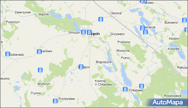 mapa Sobolewo gmina Krzęcin, Sobolewo gmina Krzęcin na mapie Targeo