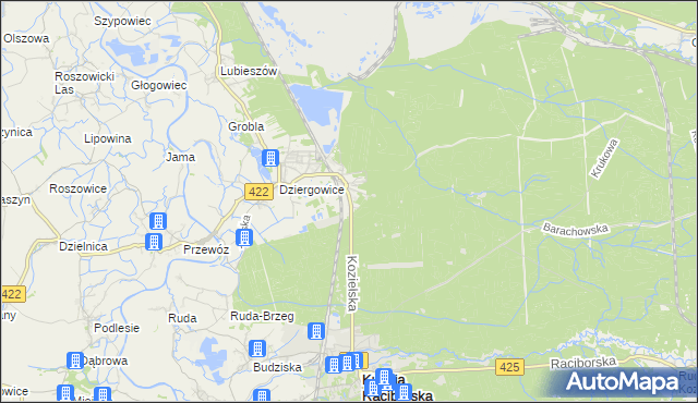 mapa Solarnia gmina Bierawa, Solarnia gmina Bierawa na mapie Targeo