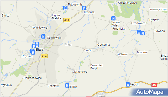 mapa Solec gmina Biała, Solec gmina Biała na mapie Targeo