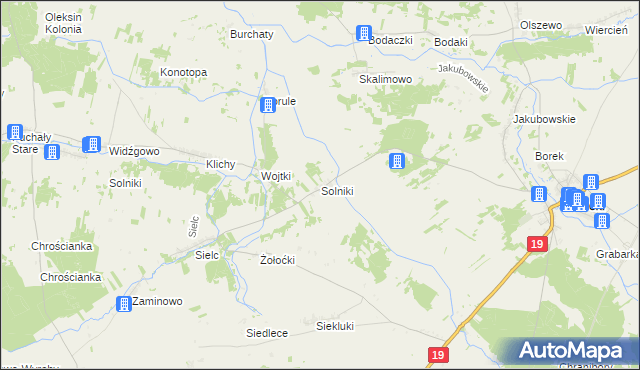 mapa Solniki gmina Boćki, Solniki gmina Boćki na mapie Targeo