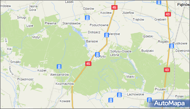 mapa Sołtysy gmina Praszka, Sołtysy gmina Praszka na mapie Targeo