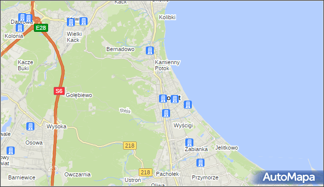 mapa Sopotu, Sopot na mapie Targeo