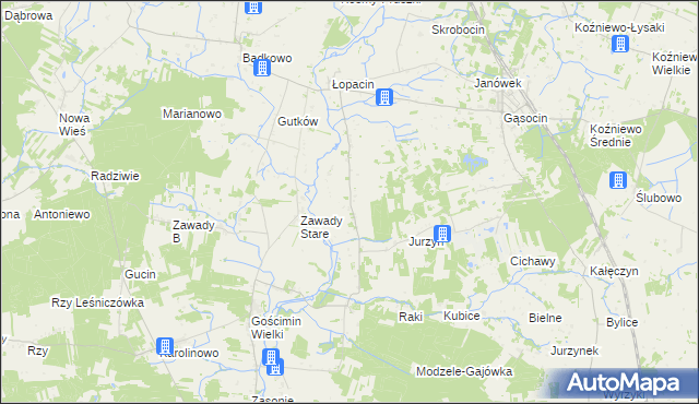 mapa Spądoszyn, Spądoszyn na mapie Targeo