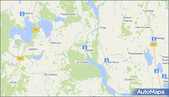 mapa Śpigiel, Śpigiel na mapie Targeo