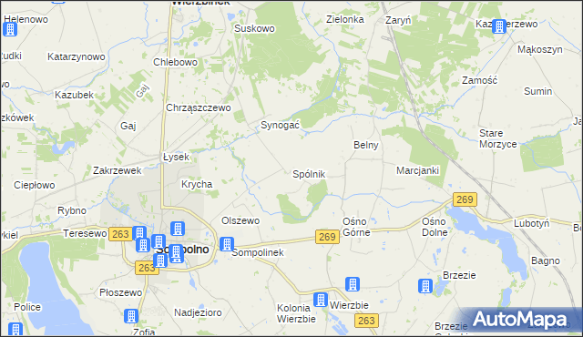 mapa Spólnik, Spólnik na mapie Targeo