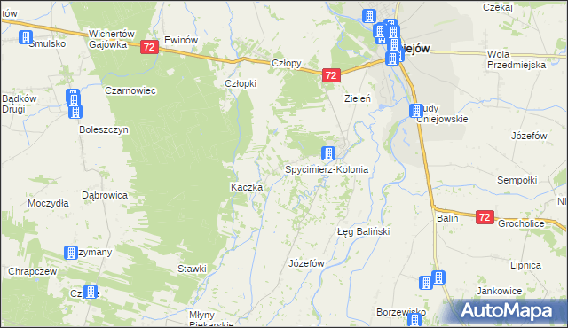 mapa Spycimierz-Kolonia, Spycimierz-Kolonia na mapie Targeo