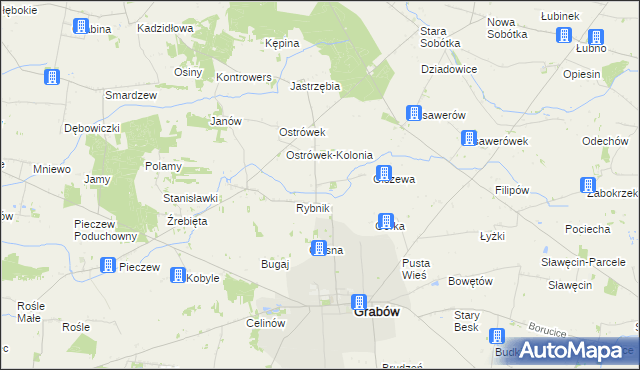 mapa Srebrna Wieś, Srebrna Wieś na mapie Targeo