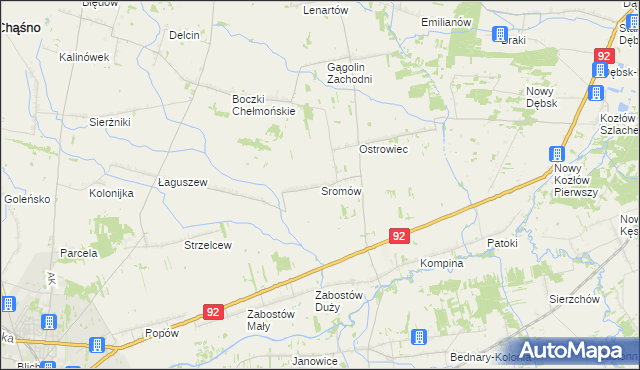mapa Sromów, Sromów na mapie Targeo