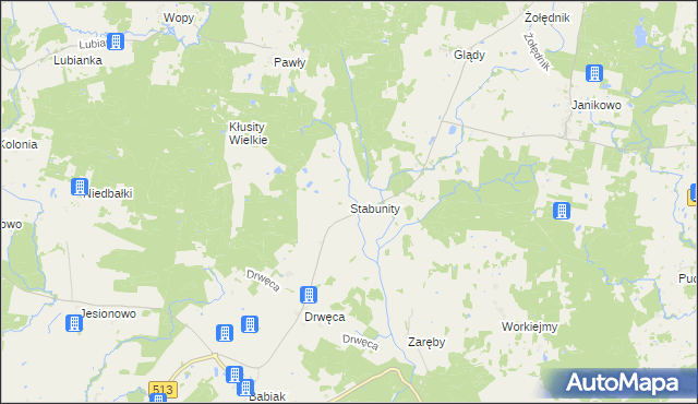 mapa Stabunity, Stabunity na mapie Targeo