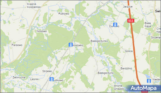 mapa Stajkowo gmina Białogard, Stajkowo gmina Białogard na mapie Targeo