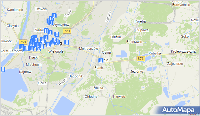 mapa Stale, Stale na mapie Targeo