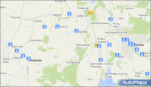 mapa Stanisławów Duży, Stanisławów Duży na mapie Targeo