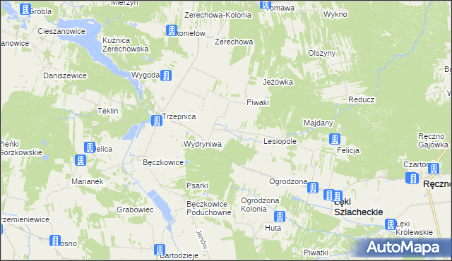 mapa Stanisławów gmina Łęki Szlacheckie, Stanisławów gmina Łęki Szlacheckie na mapie Targeo