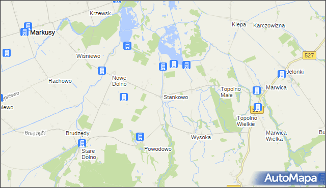 mapa Stankowo gmina Markusy, Stankowo gmina Markusy na mapie Targeo