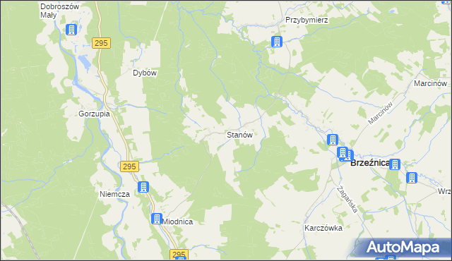 mapa Stanów, Stanów na mapie Targeo