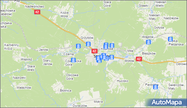 mapa Stąporków, Stąporków na mapie Targeo