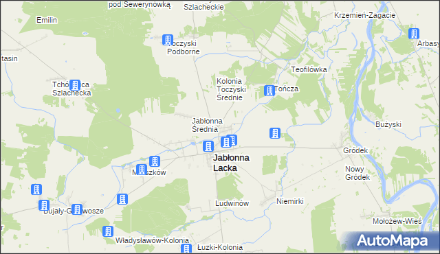 mapa Stara Jabłonna, Stara Jabłonna na mapie Targeo