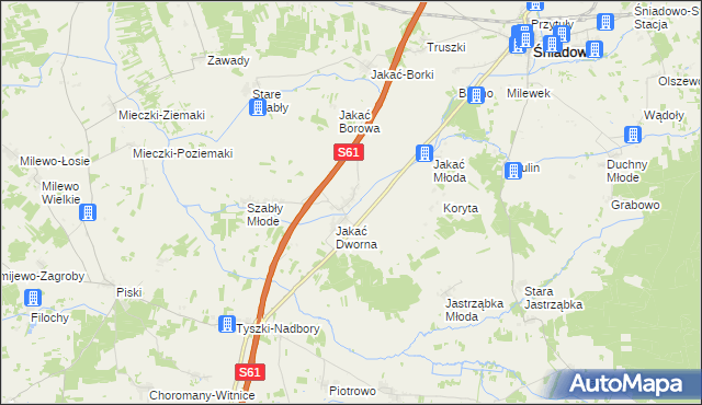 mapa Stara Jakać, Stara Jakać na mapie Targeo