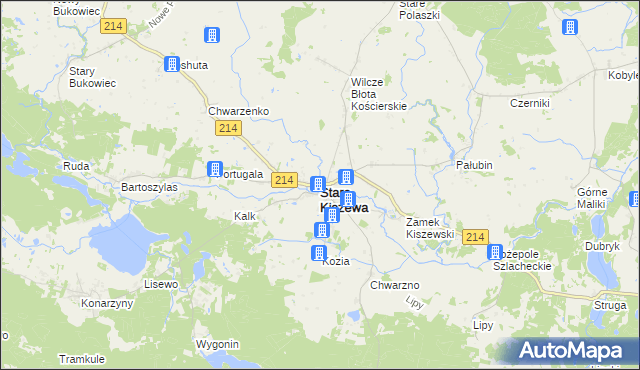 mapa Stara Kiszewa, Stara Kiszewa na mapie Targeo