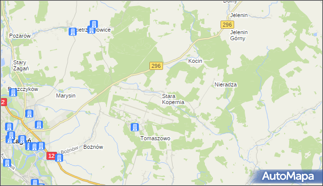 mapa Stara Kopernia, Stara Kopernia na mapie Targeo