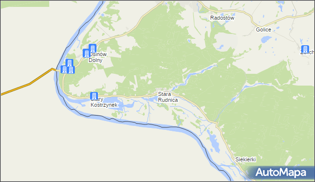 mapa Stara Rudnica, Stara Rudnica na mapie Targeo