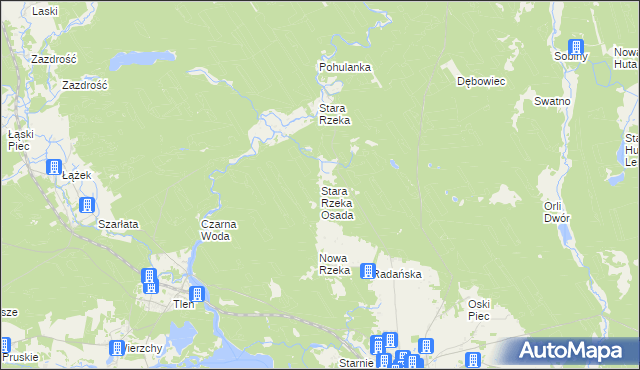 mapa Stara Rzeka Osada, Stara Rzeka Osada na mapie Targeo