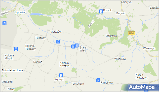 mapa Stara Wieś gmina Mircze, Stara Wieś gmina Mircze na mapie Targeo