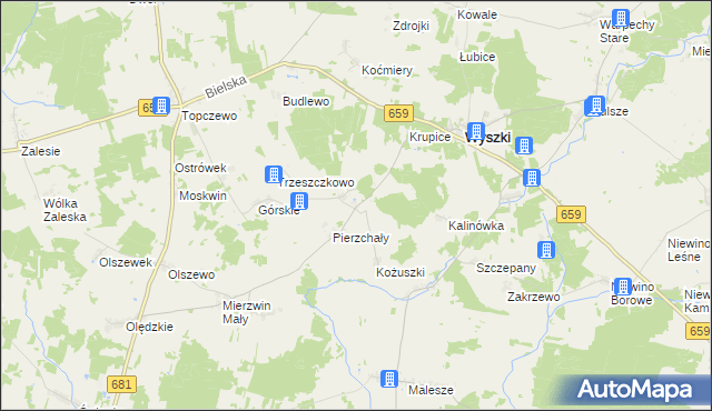 mapa Stare Bagińskie, Stare Bagińskie na mapie Targeo