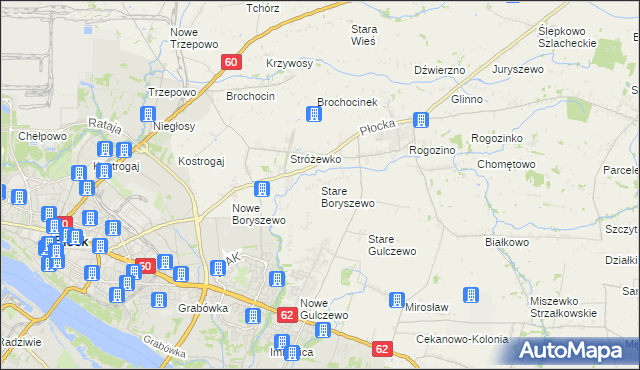 mapa Stare Boryszewo, Stare Boryszewo na mapie Targeo