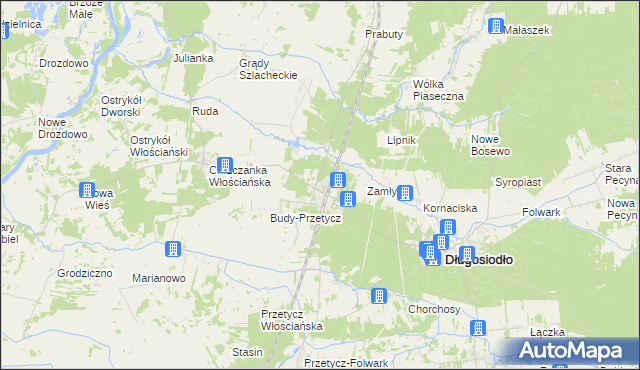 mapa Stare Bosewo, Stare Bosewo na mapie Targeo