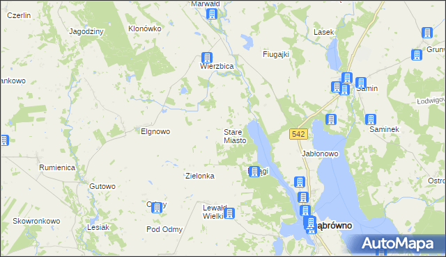 mapa Stare Miasto gmina Dąbrówno, Stare Miasto gmina Dąbrówno na mapie Targeo