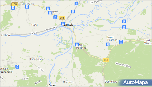 mapa Stare Polichno, Stare Polichno na mapie Targeo