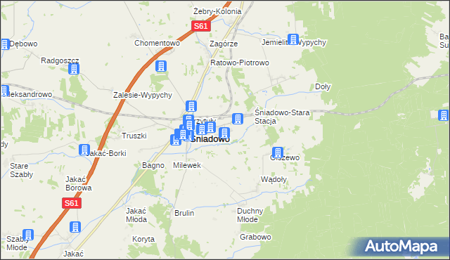 mapa Stare Ratowo, Stare Ratowo na mapie Targeo