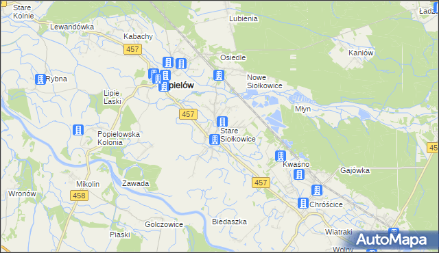 mapa Stare Siołkowice, Stare Siołkowice na mapie Targeo