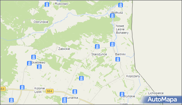 mapa Starożyńce, Starożyńce na mapie Targeo