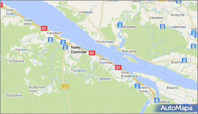 mapa Stary Duninów, Stary Duninów na mapie Targeo