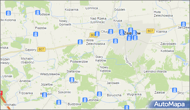 mapa Stary Kębłów, Stary Kębłów na mapie Targeo