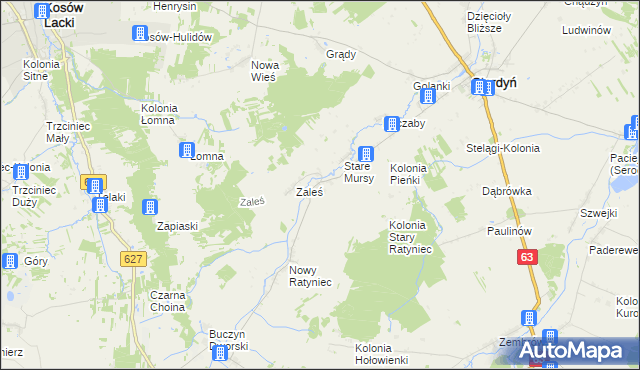 mapa Stary Ratyniec, Stary Ratyniec na mapie Targeo