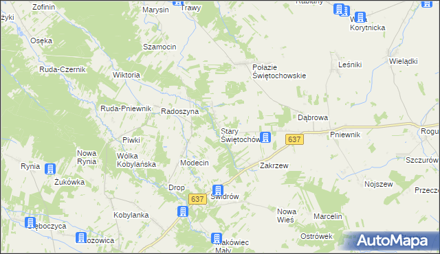 mapa Stary Świętochów, Stary Świętochów na mapie Targeo