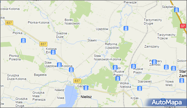 mapa Staw Noakowski-Kolonia, Staw Noakowski-Kolonia na mapie Targeo