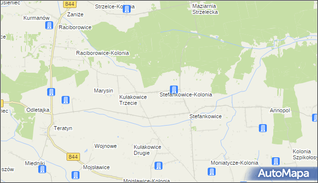 mapa Stefankowice-Kolonia, Stefankowice-Kolonia na mapie Targeo