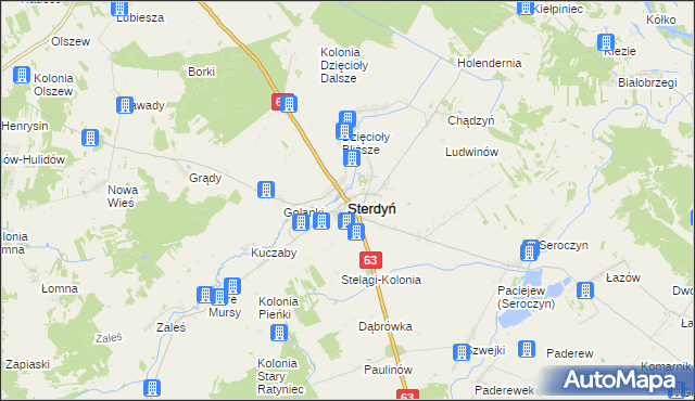 mapa Sterdyń, Sterdyń na mapie Targeo