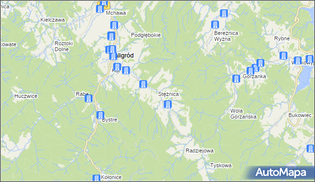 mapa Stężnica, Stężnica na mapie Targeo