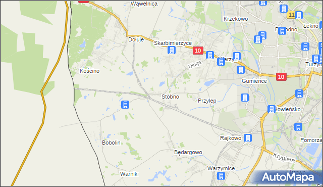 mapa Stobno gmina Kołbaskowo, Stobno gmina Kołbaskowo na mapie Targeo